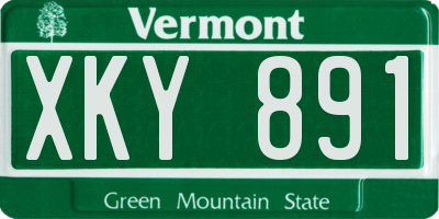 VT license plate XKY891