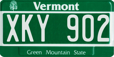 VT license plate XKY902