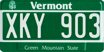 VT license plate XKY903