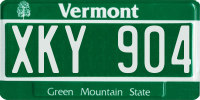 VT license plate XKY904