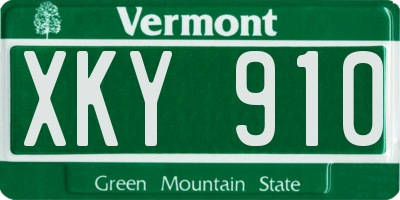 VT license plate XKY910
