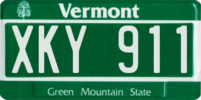 VT license plate XKY911