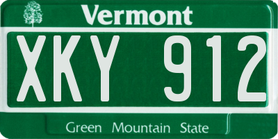 VT license plate XKY912