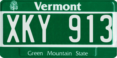 VT license plate XKY913
