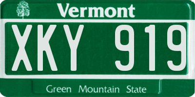 VT license plate XKY919