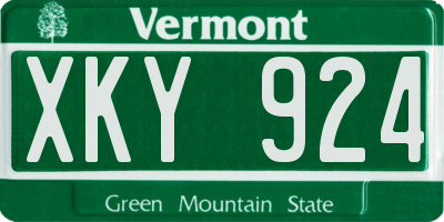 VT license plate XKY924
