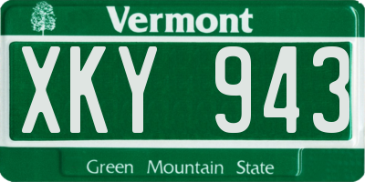 VT license plate XKY943