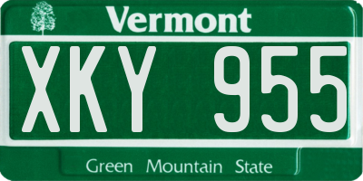 VT license plate XKY955