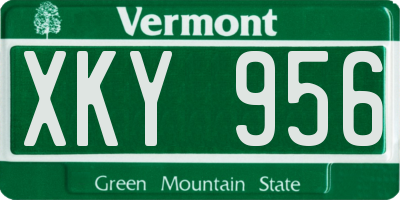 VT license plate XKY956