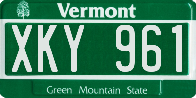 VT license plate XKY961