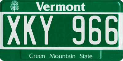 VT license plate XKY966