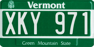VT license plate XKY971