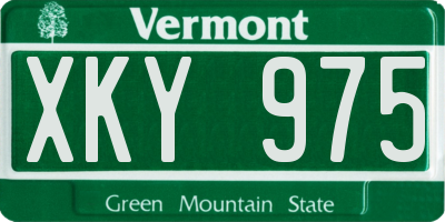 VT license plate XKY975