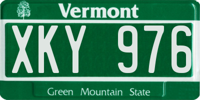 VT license plate XKY976