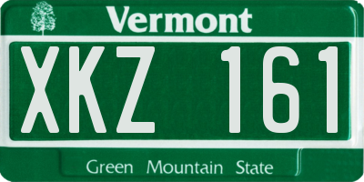 VT license plate XKZ161