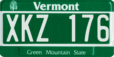 VT license plate XKZ176