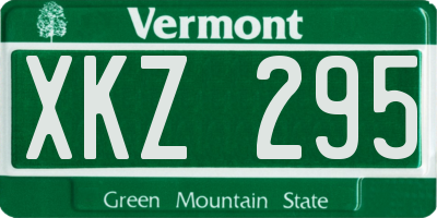 VT license plate XKZ295