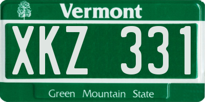 VT license plate XKZ331