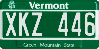 VT license plate XKZ446