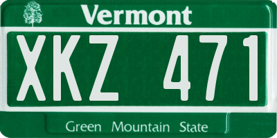 VT license plate XKZ471
