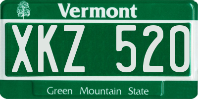 VT license plate XKZ520
