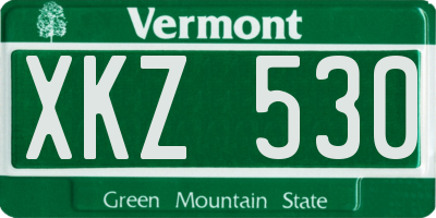 VT license plate XKZ530