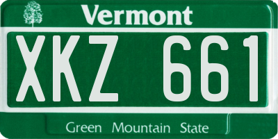 VT license plate XKZ661