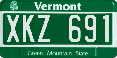 VT license plate XKZ691