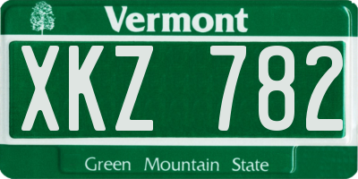 VT license plate XKZ782
