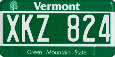 VT license plate XKZ824