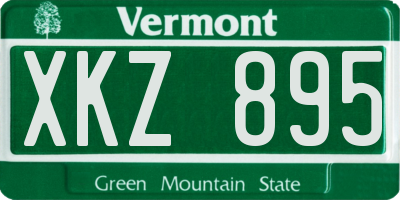 VT license plate XKZ895