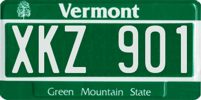 VT license plate XKZ901