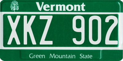 VT license plate XKZ902