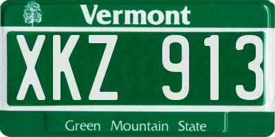 VT license plate XKZ913