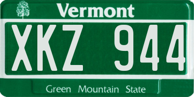 VT license plate XKZ944