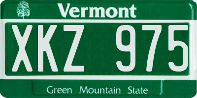 VT license plate XKZ975