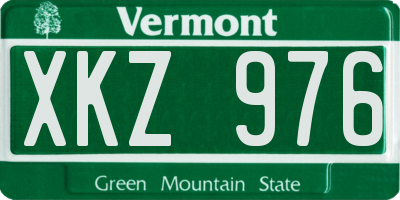 VT license plate XKZ976