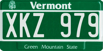 VT license plate XKZ979