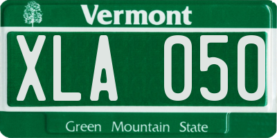 VT license plate XLA050