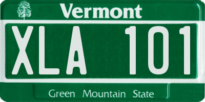 VT license plate XLA101