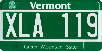 VT license plate XLA119