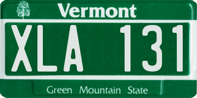 VT license plate XLA131