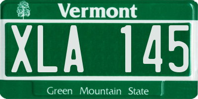 VT license plate XLA145