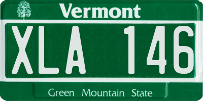 VT license plate XLA146