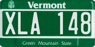 VT license plate XLA148