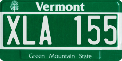 VT license plate XLA155