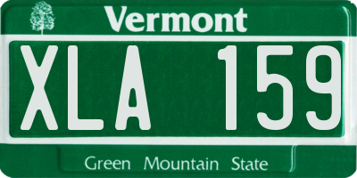 VT license plate XLA159