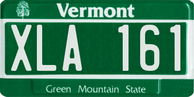 VT license plate XLA161