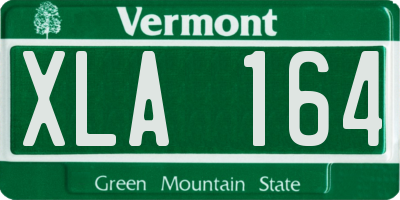 VT license plate XLA164