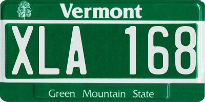 VT license plate XLA168